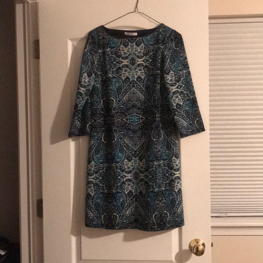 Knee length paisley print dress